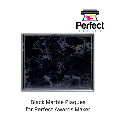 5" x 7" Black Marble Plaques - Perfect Poster - Awards Maker Supplies