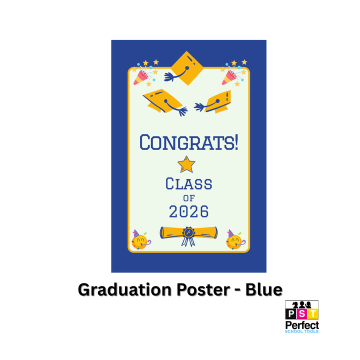 Event - Graduation - Blue- School Poster Template