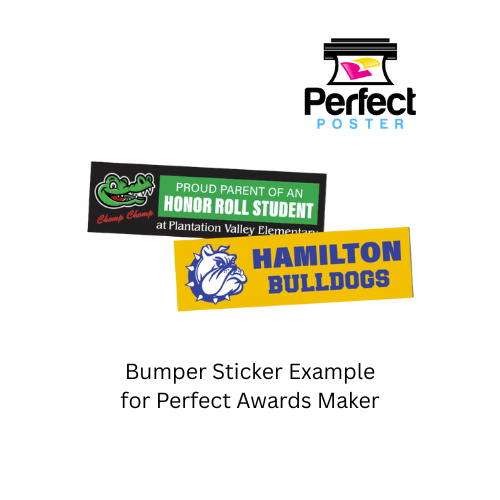 Awards Maker Supplies - 4" x 100' Continuous Label Roll - Bumper Sticker - Perfect Poster