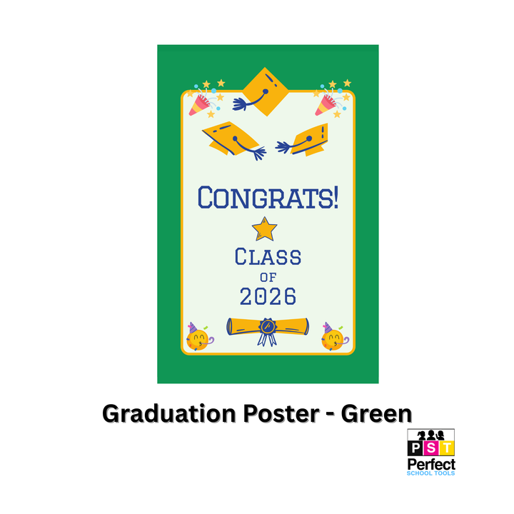 Event - Graduation - Green - School Poster Template