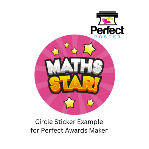 Awards Maker Supplies - 2.5" Circle Label Roll - Perfect Poster - Student Recognition 