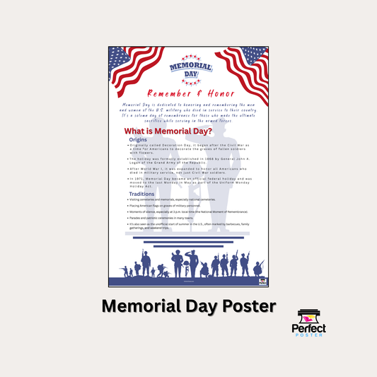 What is Memorial Day? - School Poster Template - Perfect Poster
