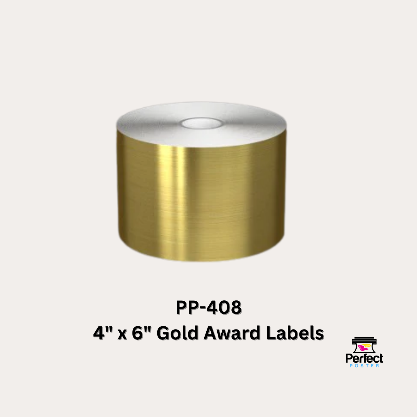 Gold Awards Maker Labels - 4" x 6" Award Labels - Recognizer - Awards Maker Supplies