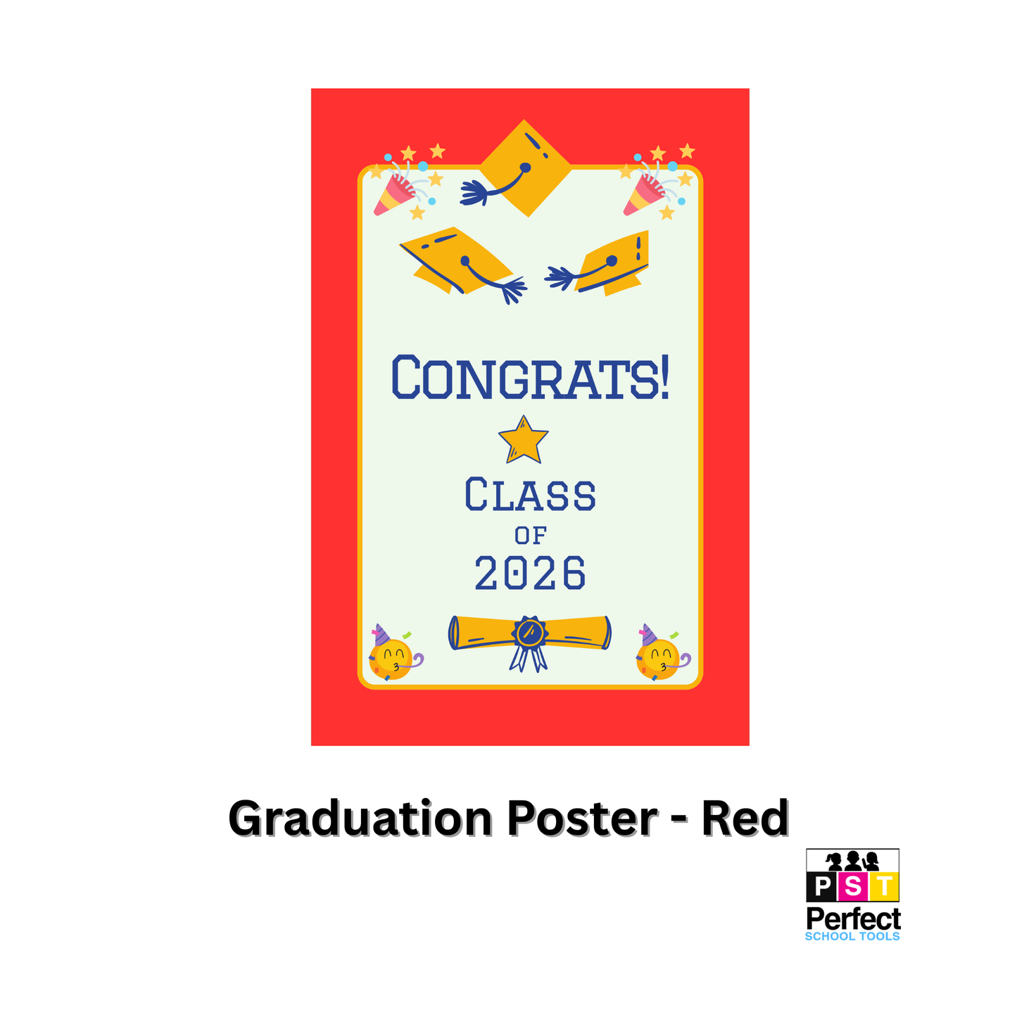 Event - Graduation -Red  - School Poster Template