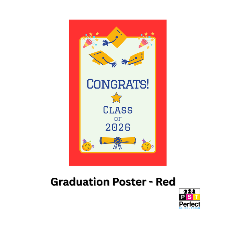 Event - Graduation -Red  - School Poster Template