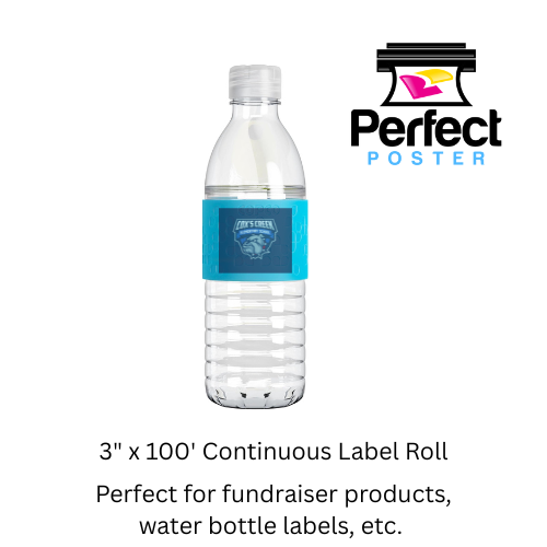 3" x 100' Continuous Label Roll - Perfect Poster - Awards Maker Supplies