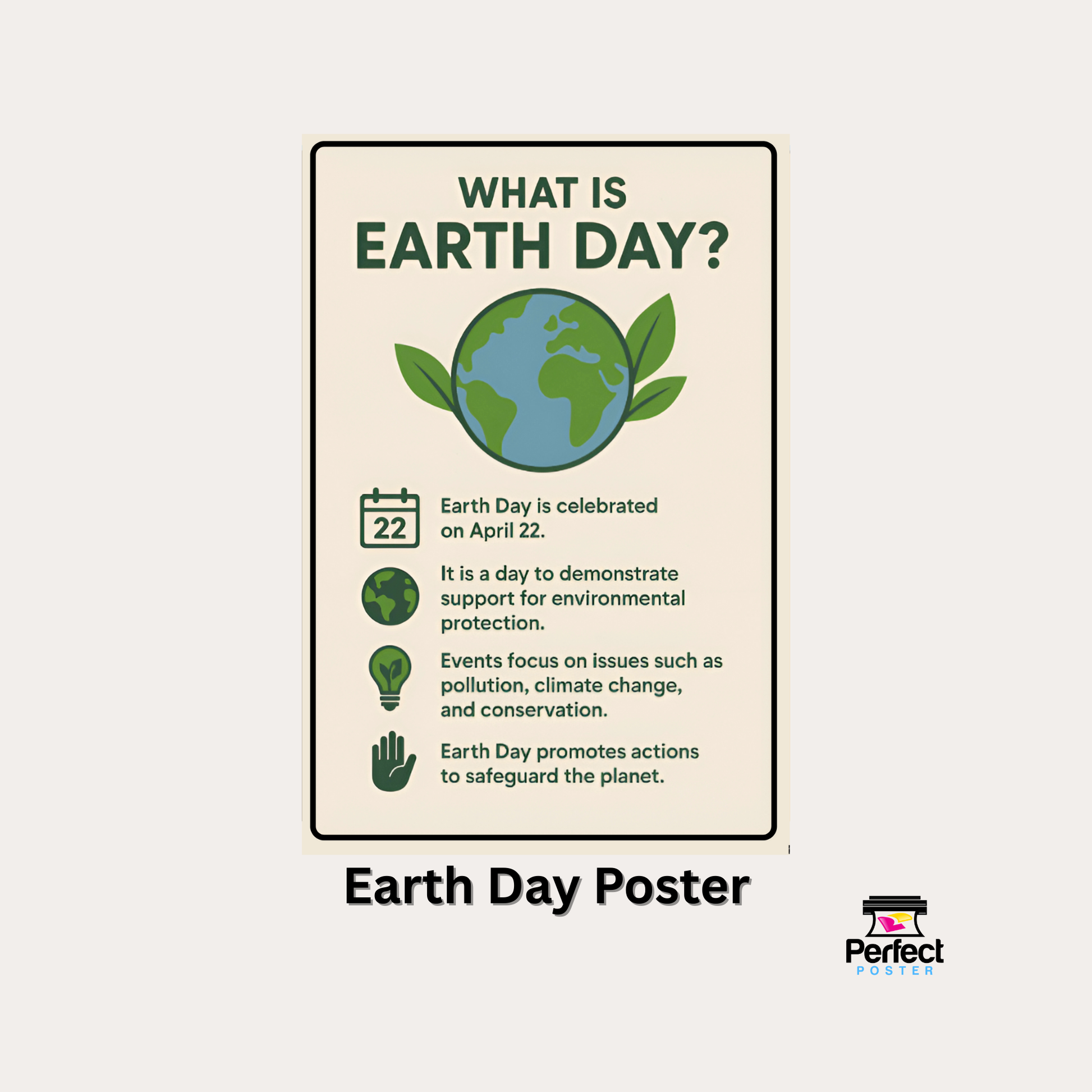 What is Earth Day? - School Poster Template - Perfect Poster