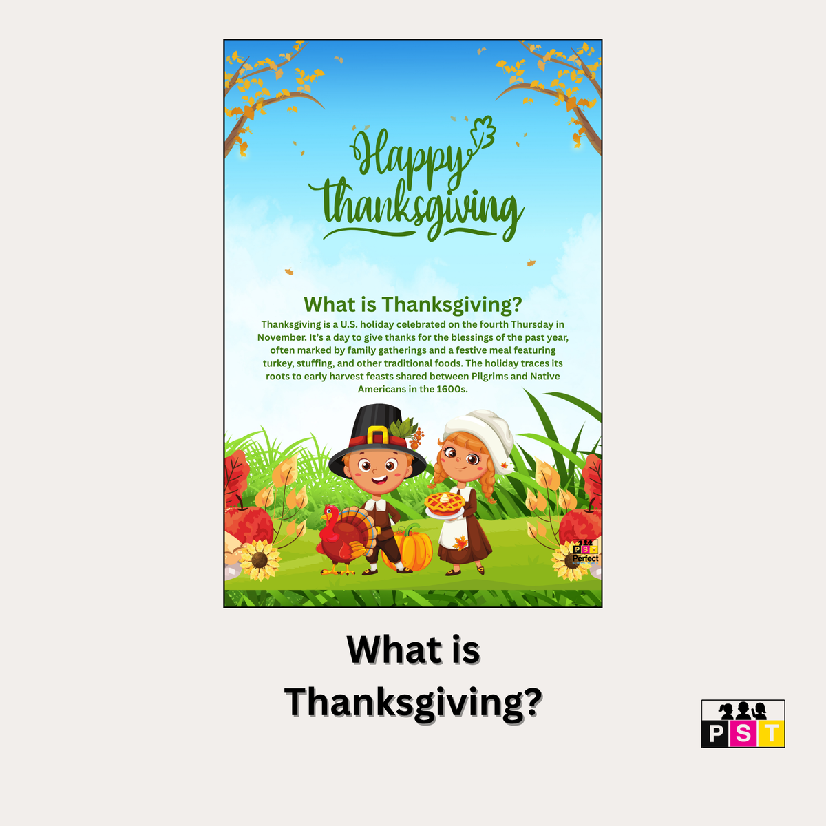 Free Thanksgiving poster templete - School Posters